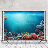 Lofaris Blue Sea Colorful Coral Natural Scenery Backdrop